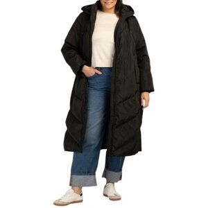 VERO MODA Plus Lee Long Down And Feather Coat